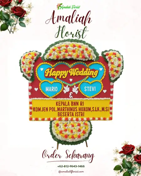 Papan Bunga Pernikahan Batuceper
